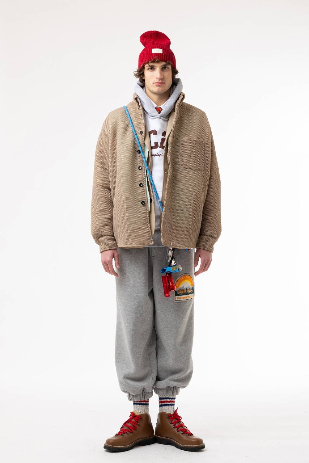 Lc23 Mesh Overshirt Camel