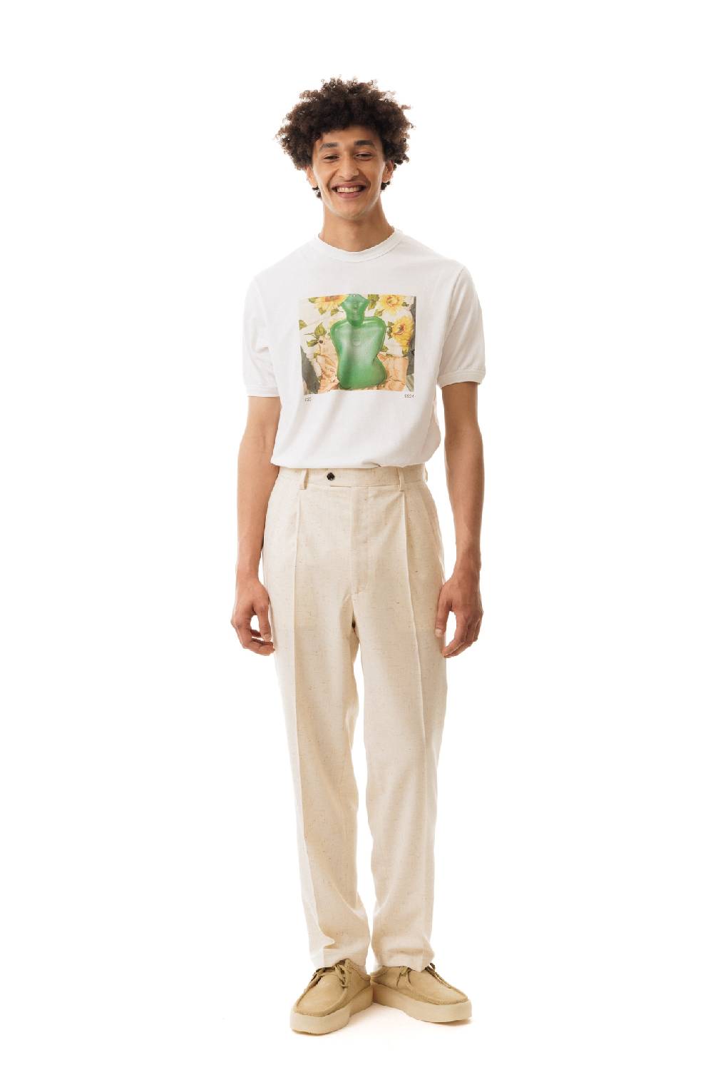 Lc23 Misto Lino Cream Trousers