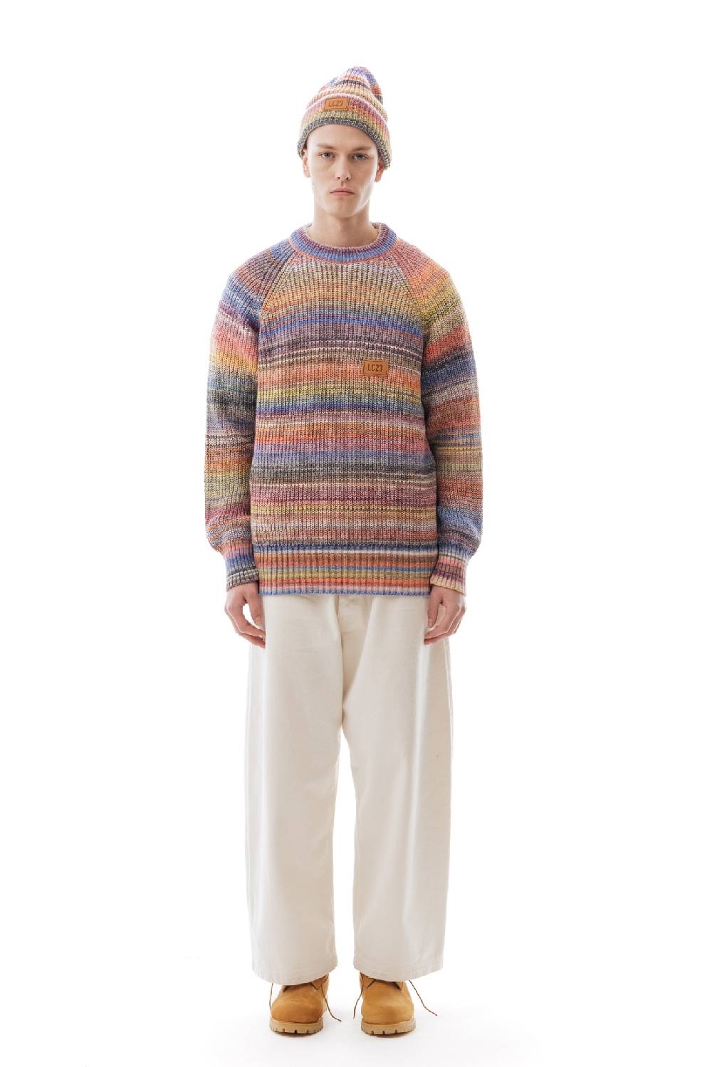 Lc23 Multicolor Sweater Cream/Blue/Pink