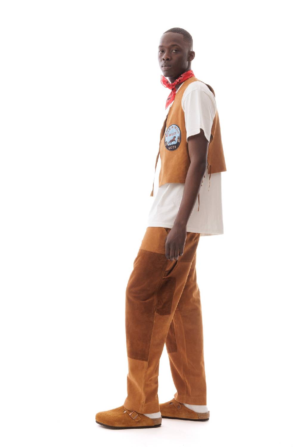 Lc23 Multipatch Suede Vest Camel