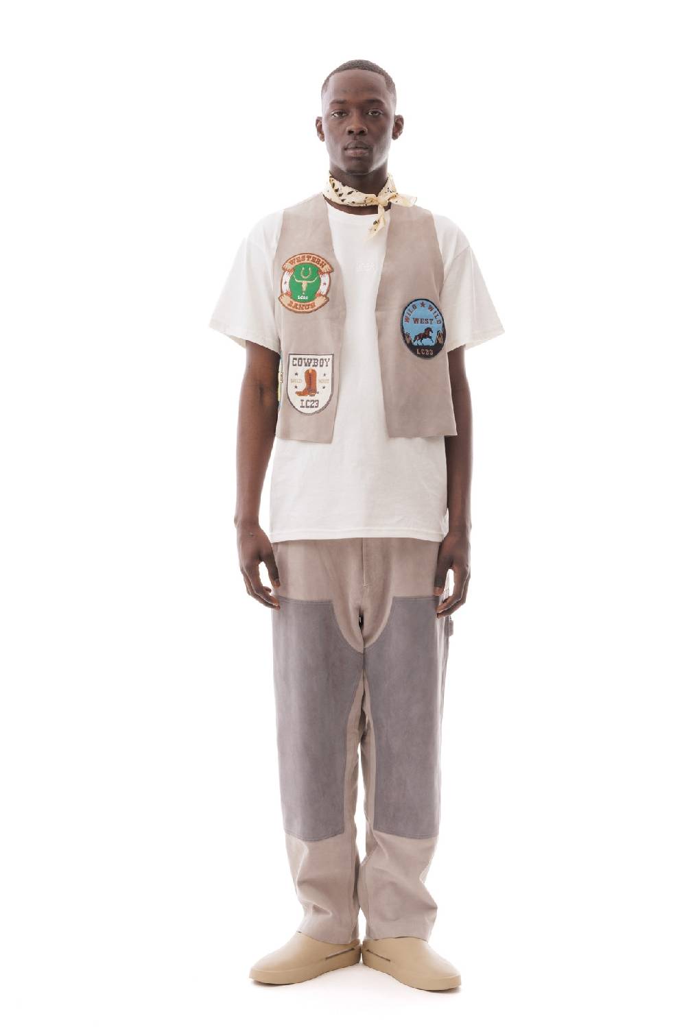 Lc23 Multipatch Suede Vest Grey