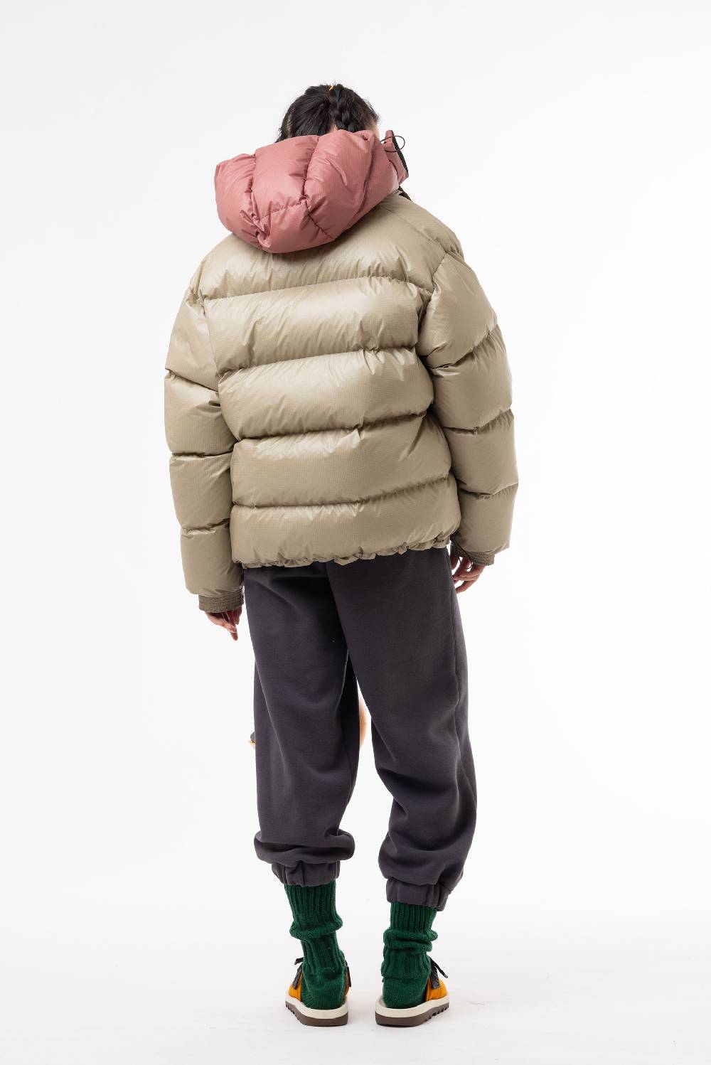 Lc23 Multipocket Down Jacket Beige/Pink