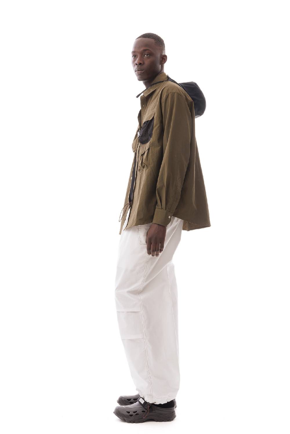 Lc23 Multipocket Nylon Shirt Army Green