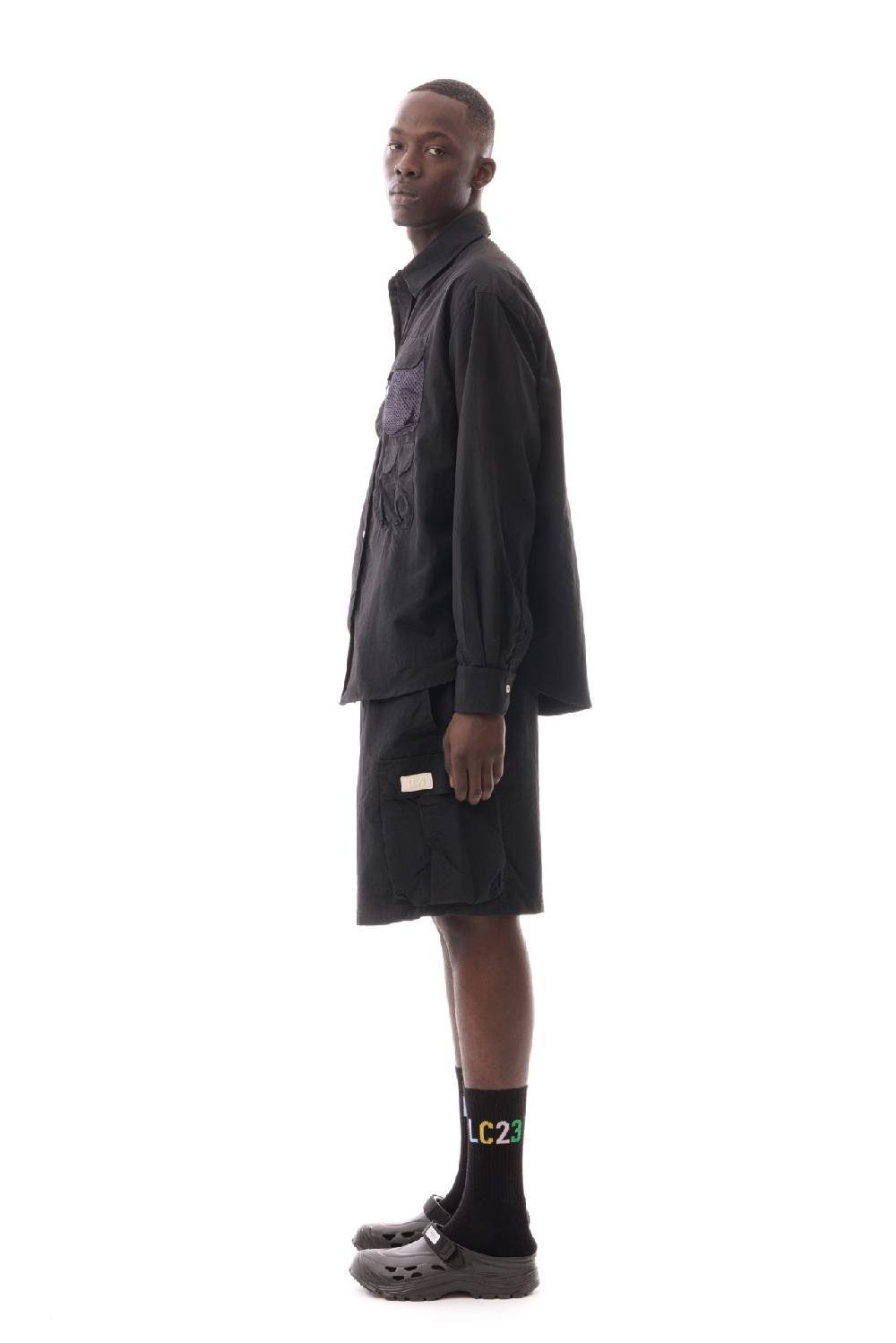 Lc23 Multipocket Nylon Shirt Black