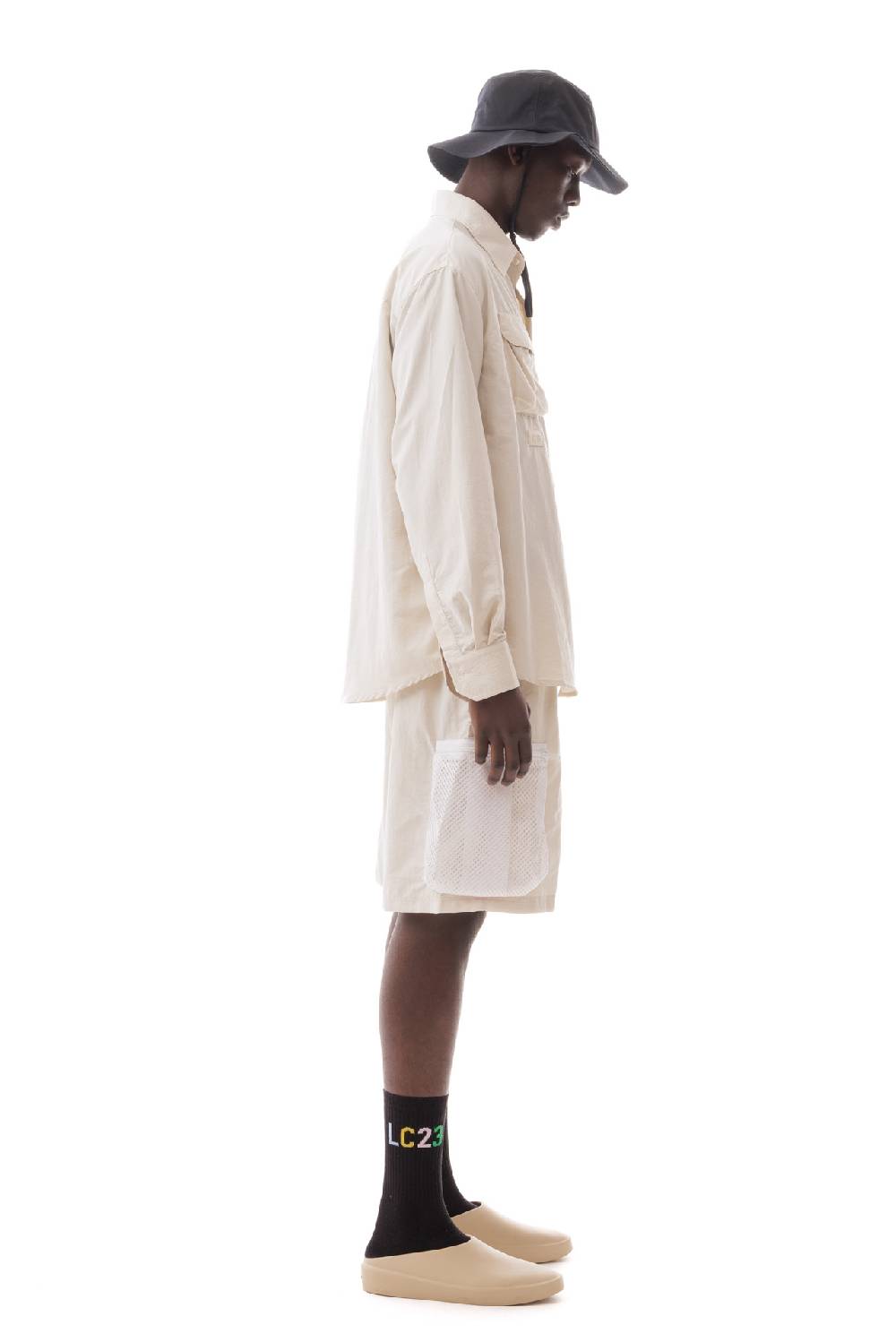 Lc23 Multipocket Nylon Shirt White