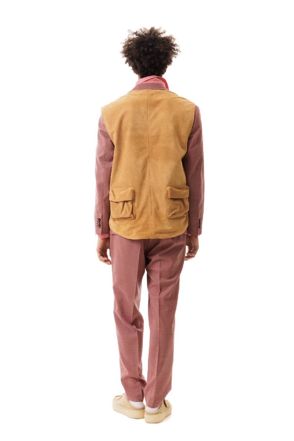 Lc23 Multipocket Suede Vest Camel