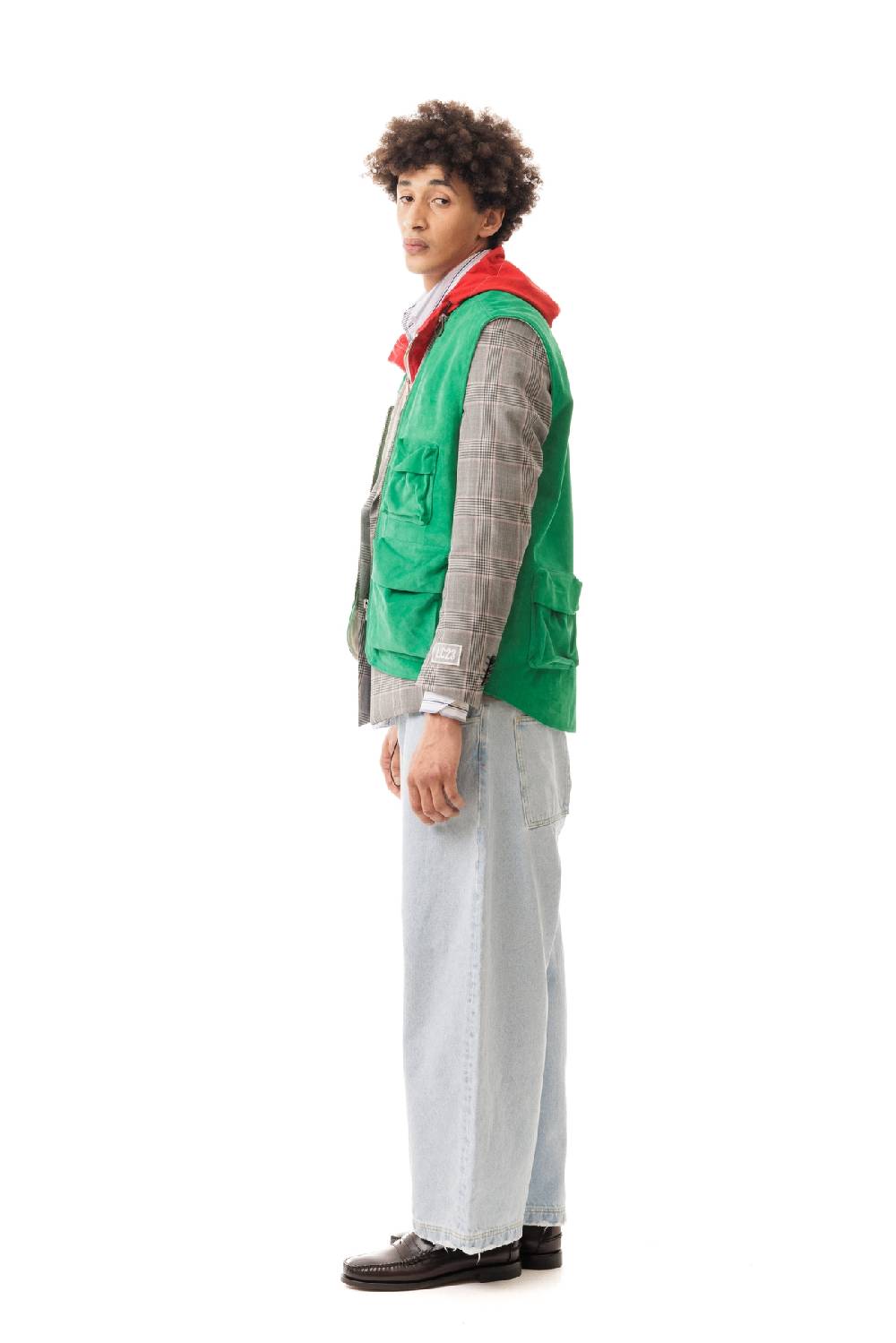 Lc23 Multipocket Suede Vest Green