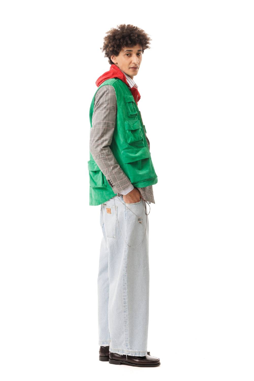 Lc23 Multipocket Suede Vest Green