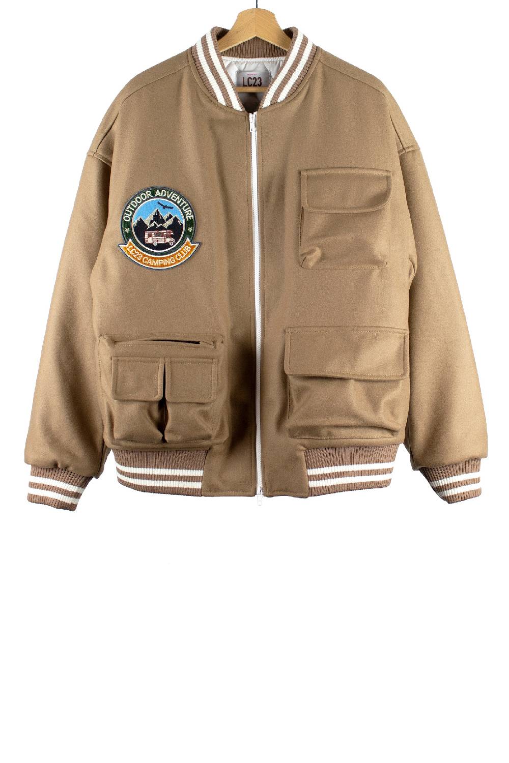 Lc23 Multipocket Varsity Jacket Camel