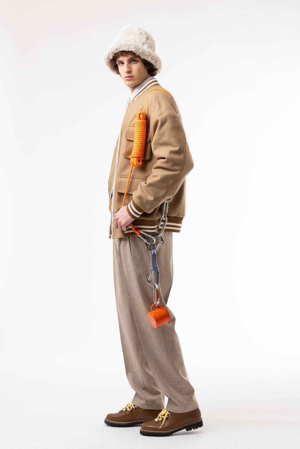 Lc23 Multipocket Varsity Jacket Camel