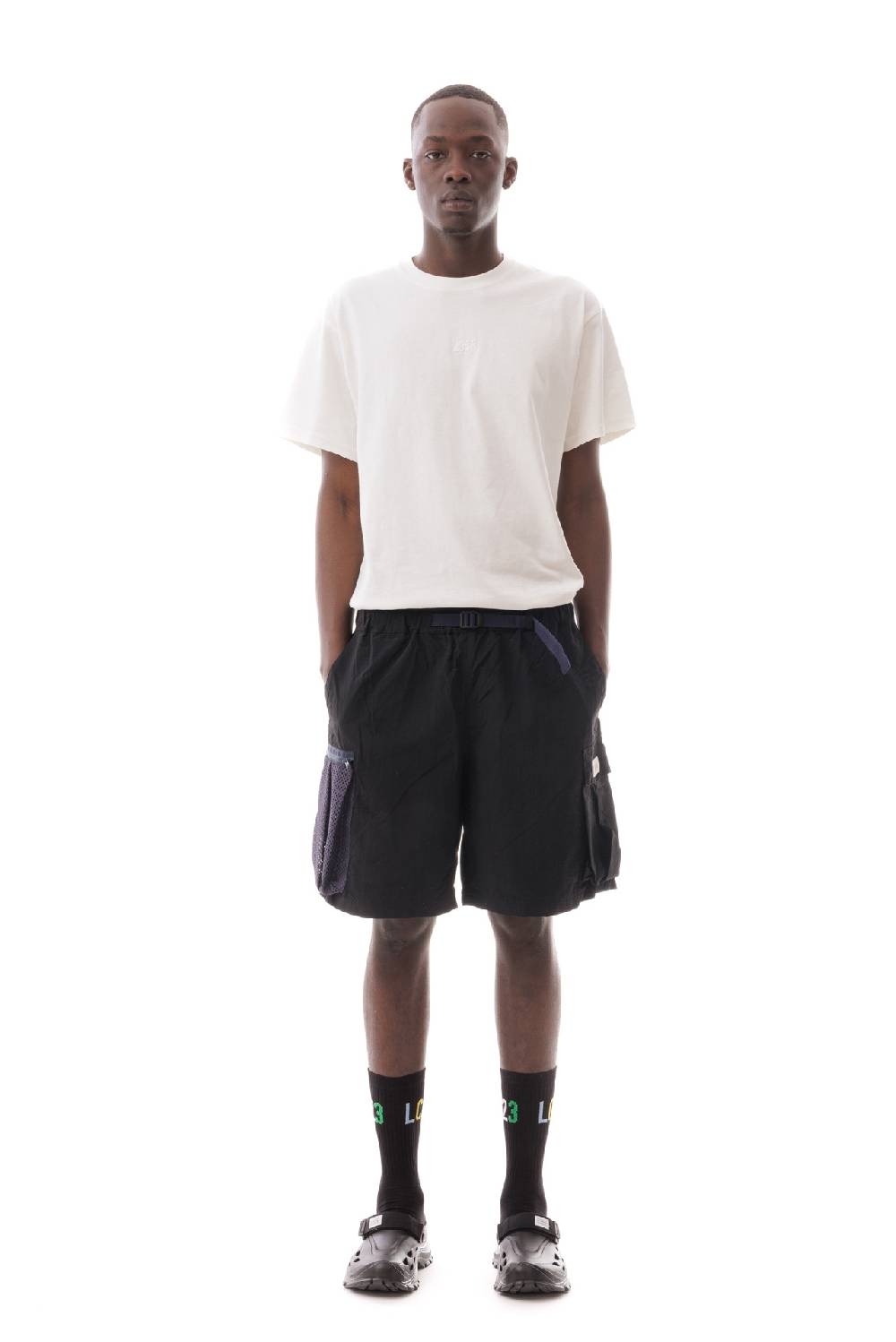 Lc23 Nylon Cargo Shorts Black