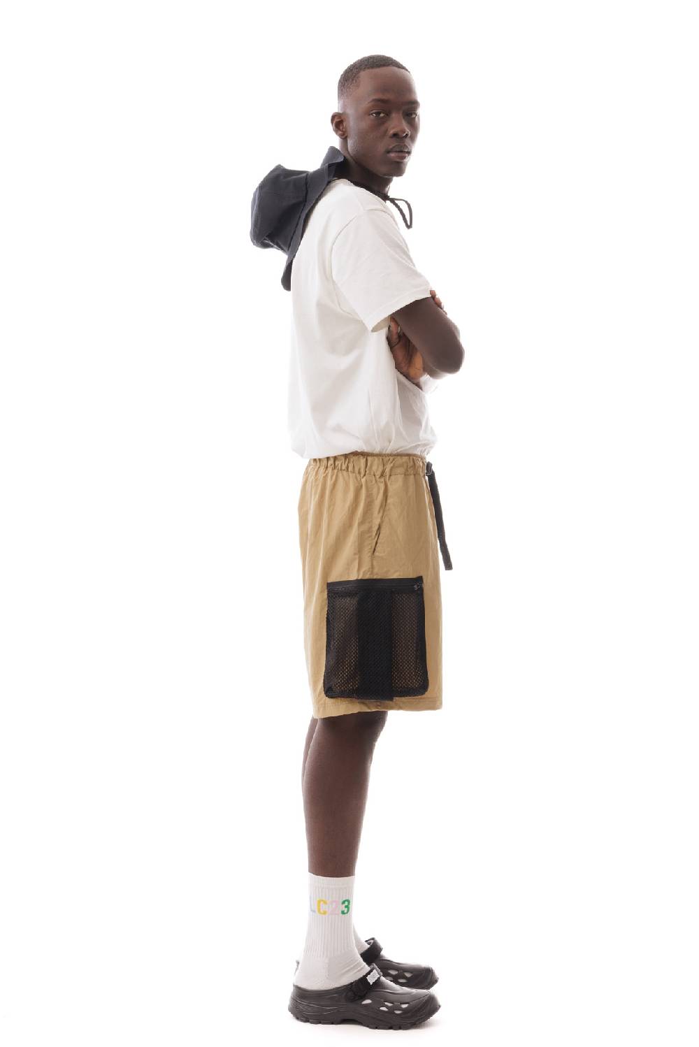 Lc23 Nylon Cargo Shorts Camel