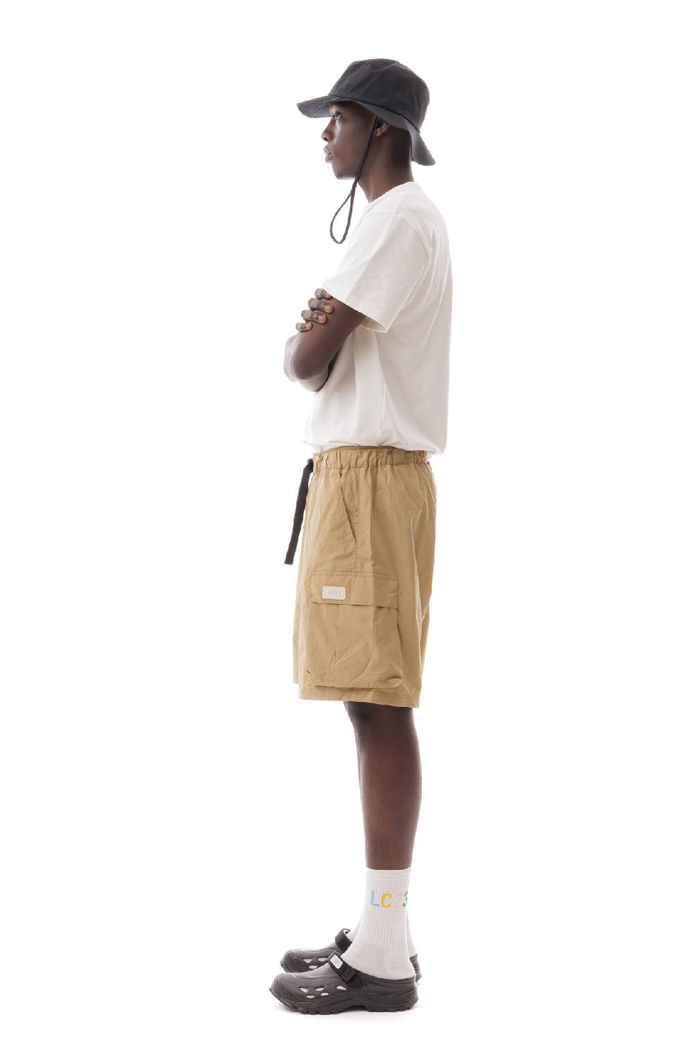 Lc23 Nylon Cargo Shorts Camel