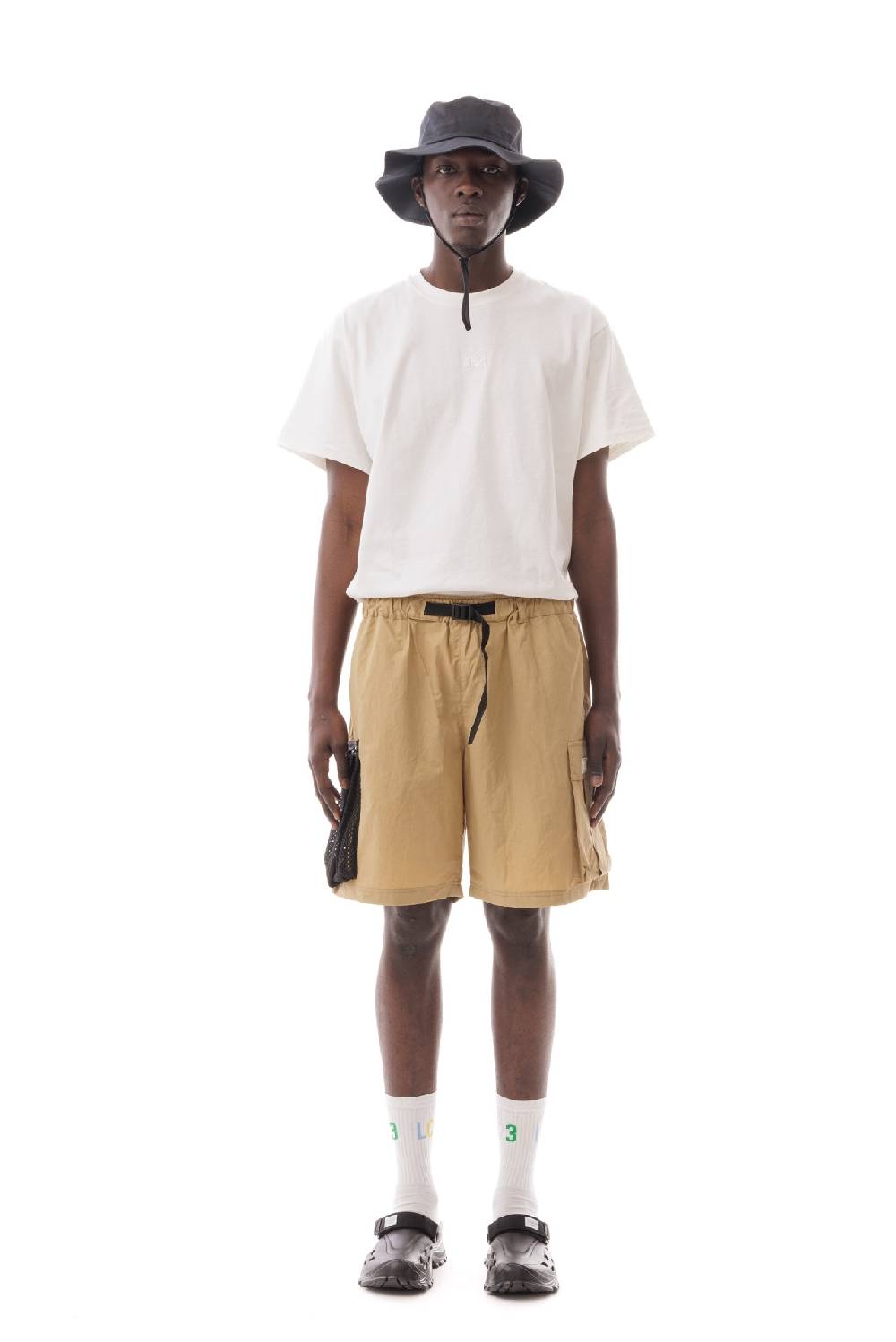 Lc23 Nylon Cargo Shorts Camel