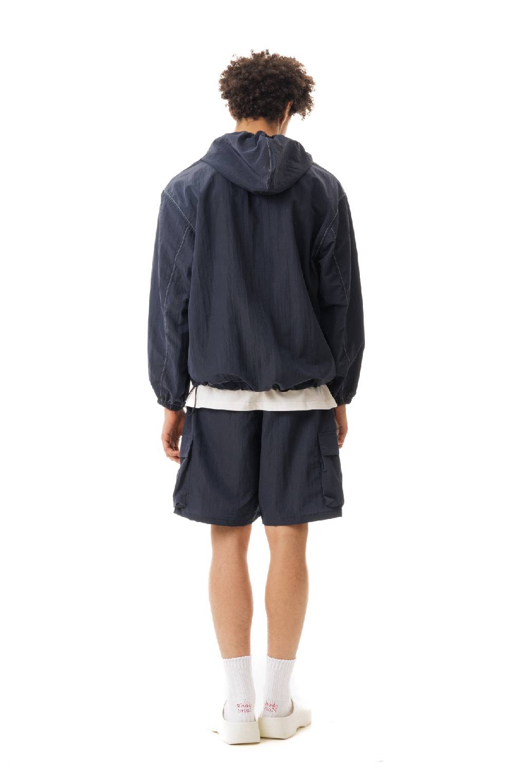 Lc23 Nylon Hooded Jacket Navy