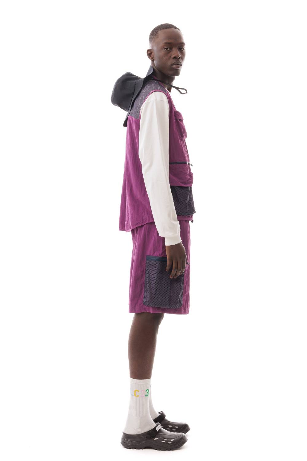 Lc23 Nylon Multipocket Vest Violet