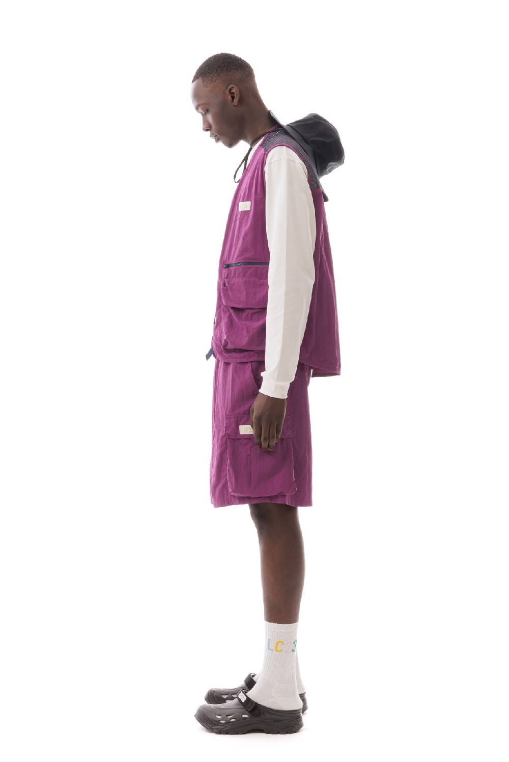 Lc23 Nylon Multipocket Vest Violet