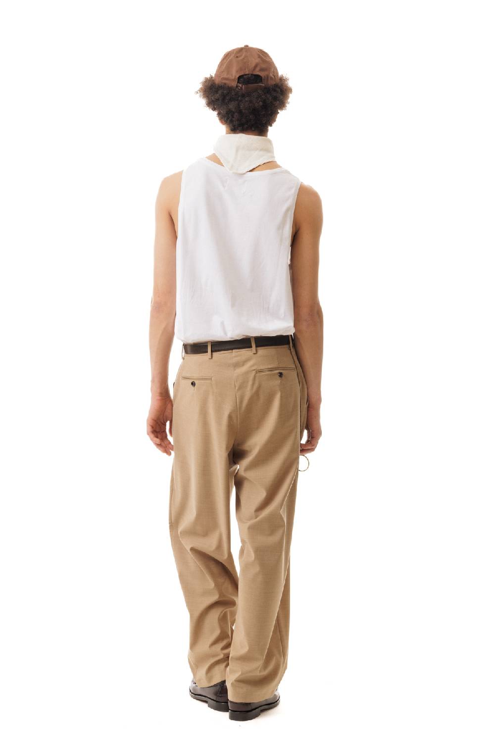 Lc23 Nylon-Wool Trousers Camel