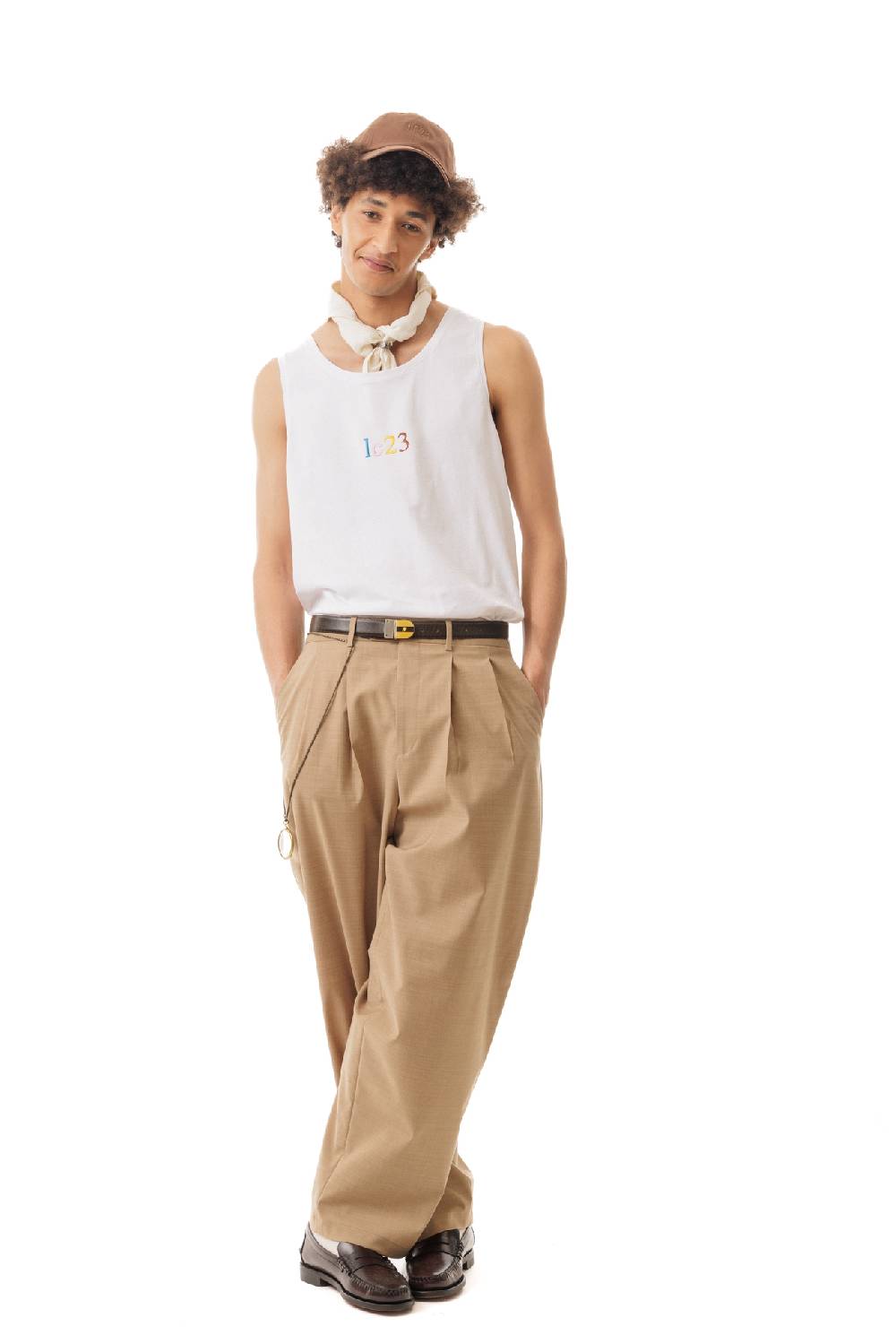 Lc23 Nylon-Wool Trousers Camel
