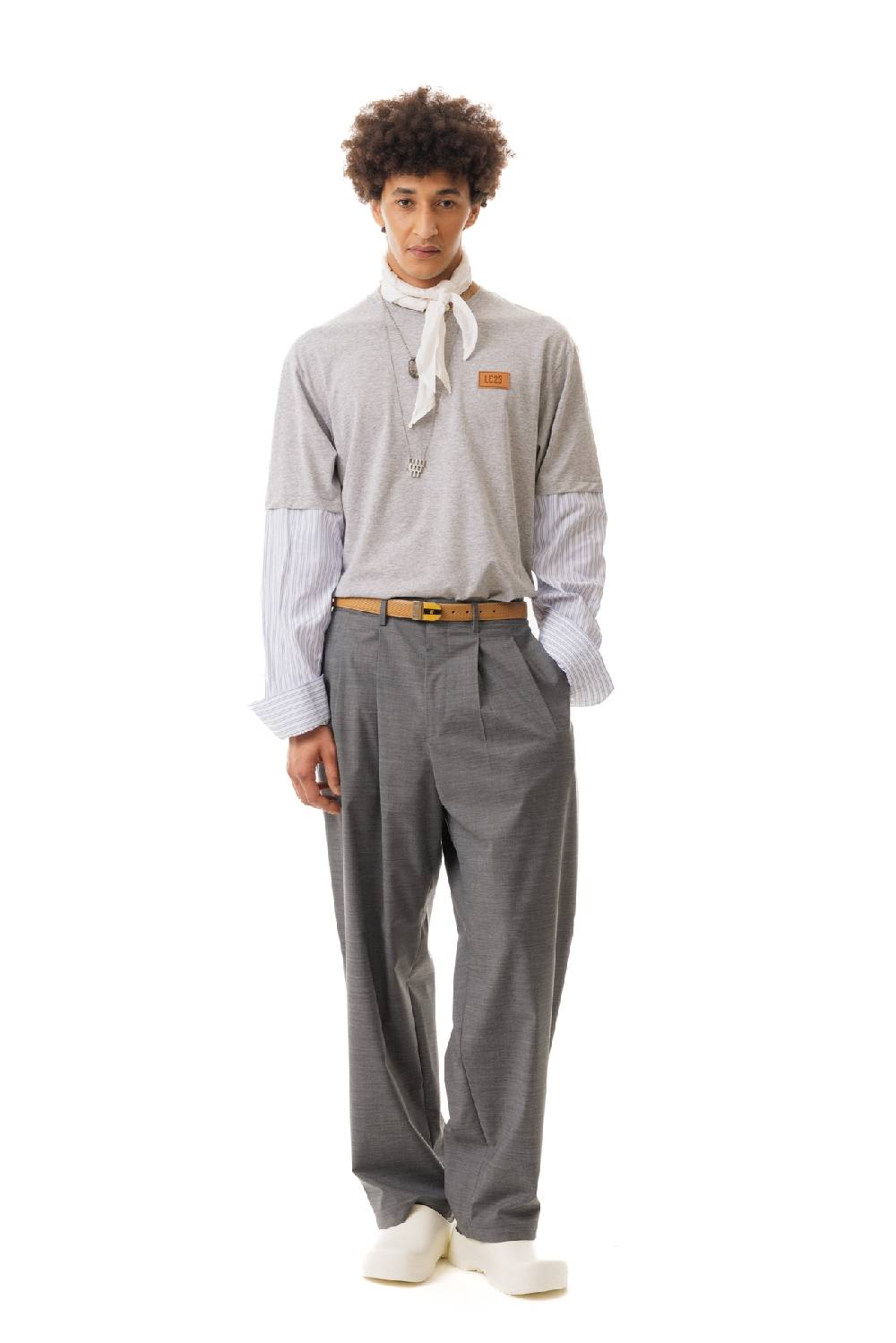 Lc23 Nylon-Wool Trousers Grey