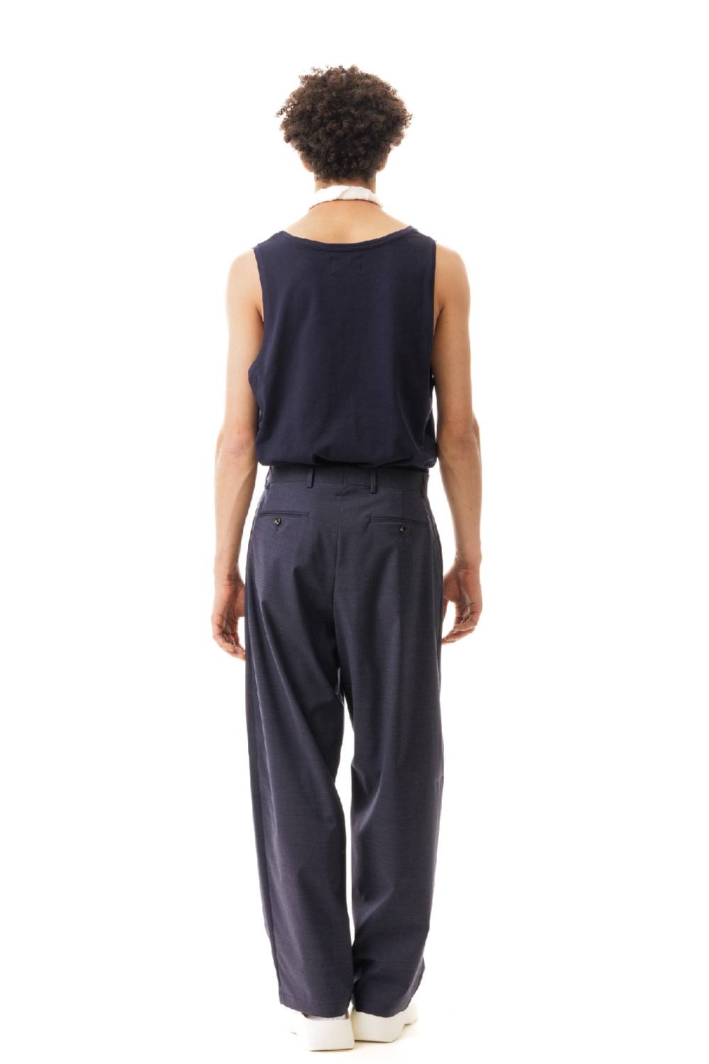 Lc23 Nylon-Wool Trousers Navy