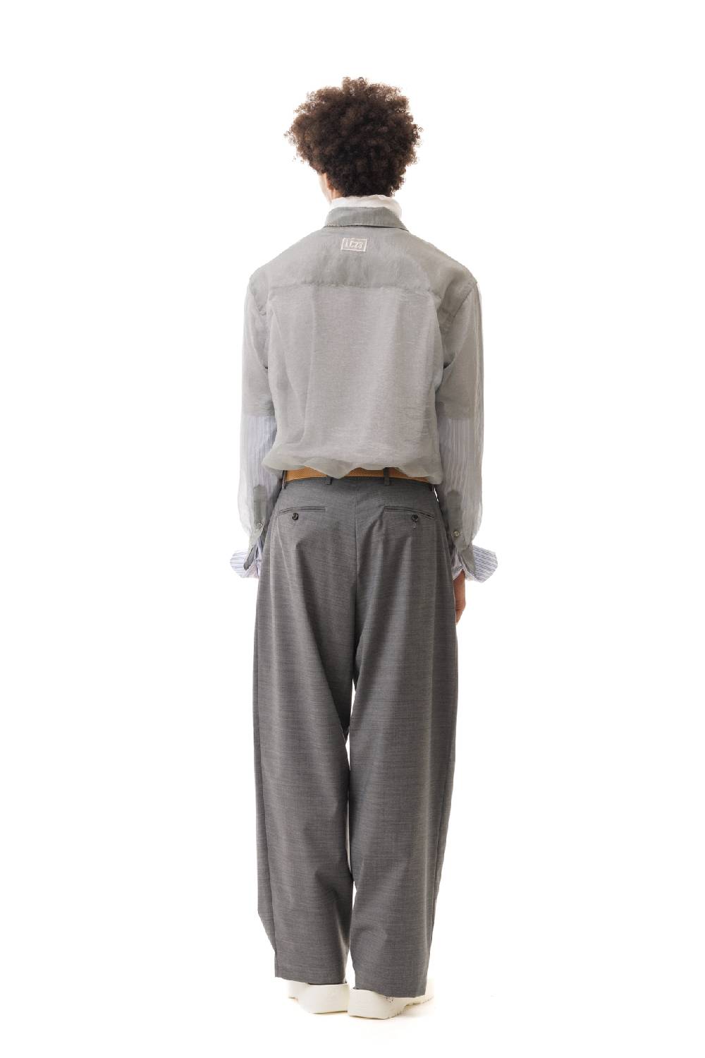 Lc23 Organza Nylon Shirt Grey