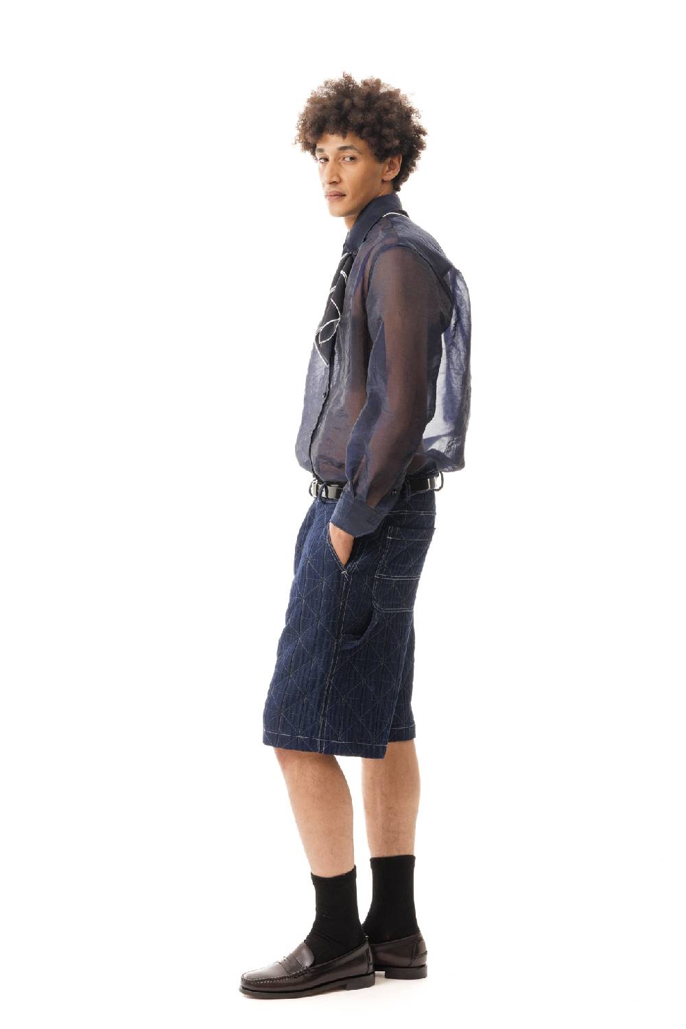 Lc23 Organza Nylon Shirt Navy