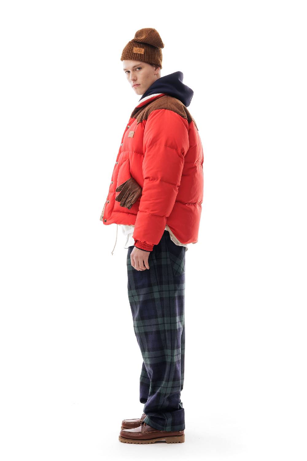 Lc23 Paneled Down Jacket Red