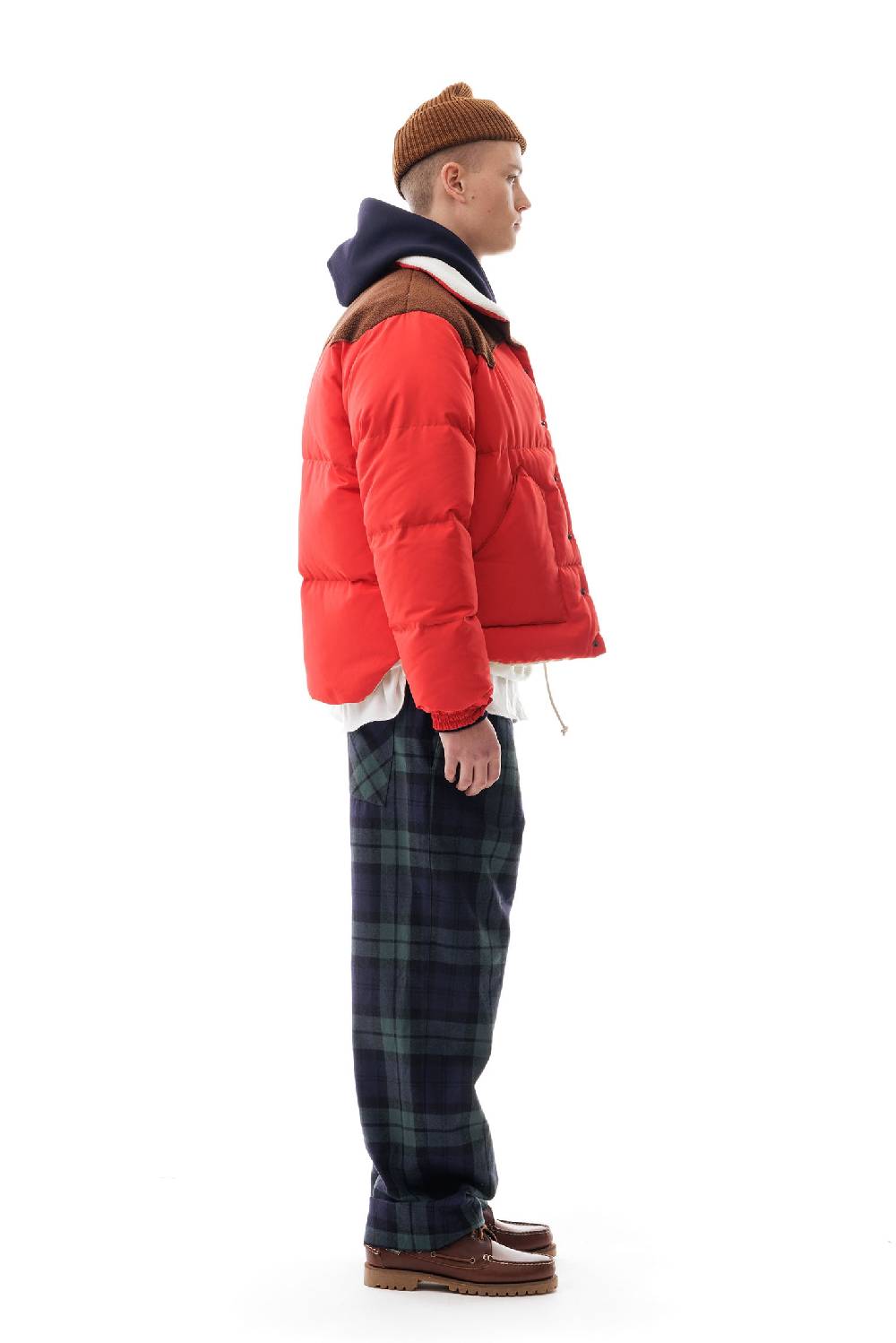 Lc23 Paneled Down Jacket Red