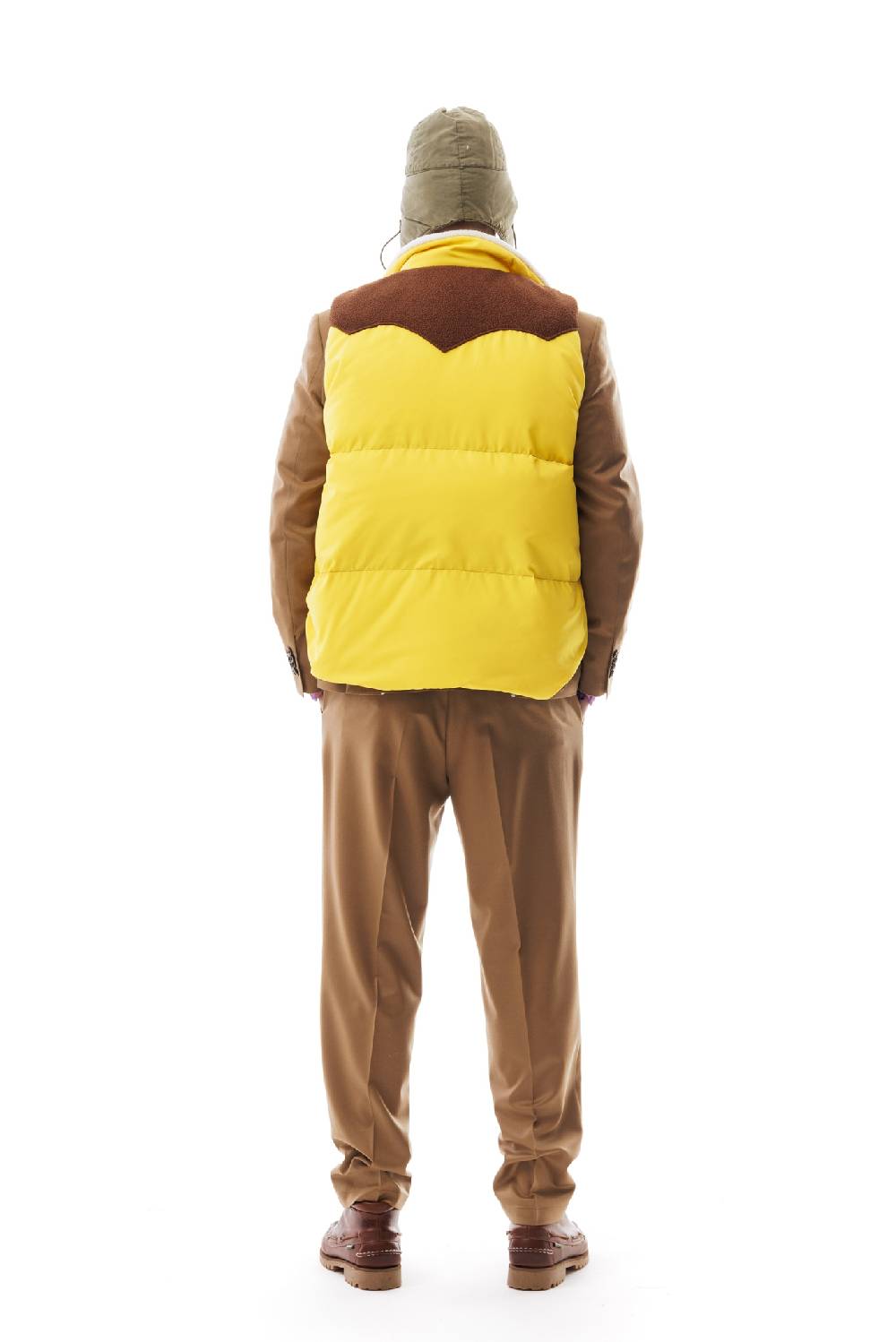 Lc23 Paneled Down Vest Yellow