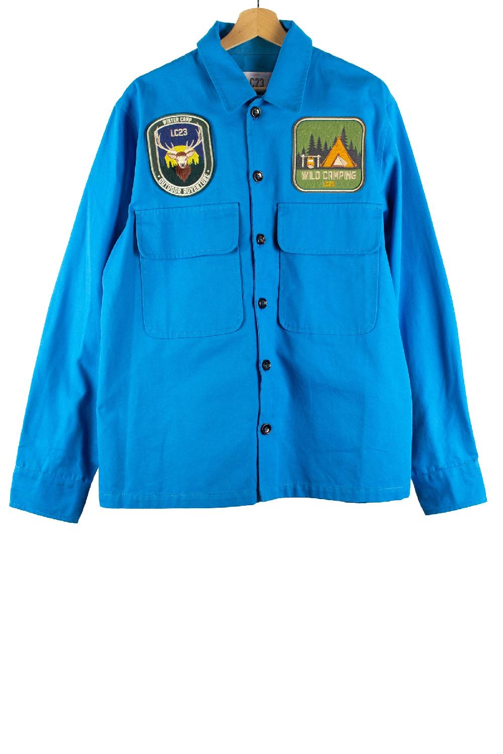Lc23 Patch Canvas Overshirt Turquoise
