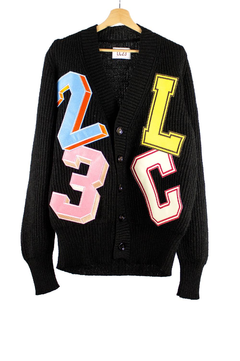 Lc23 Patch Cardigan Black