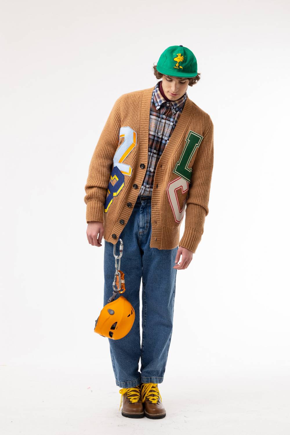 Lc23 Patch Cardigan Camel