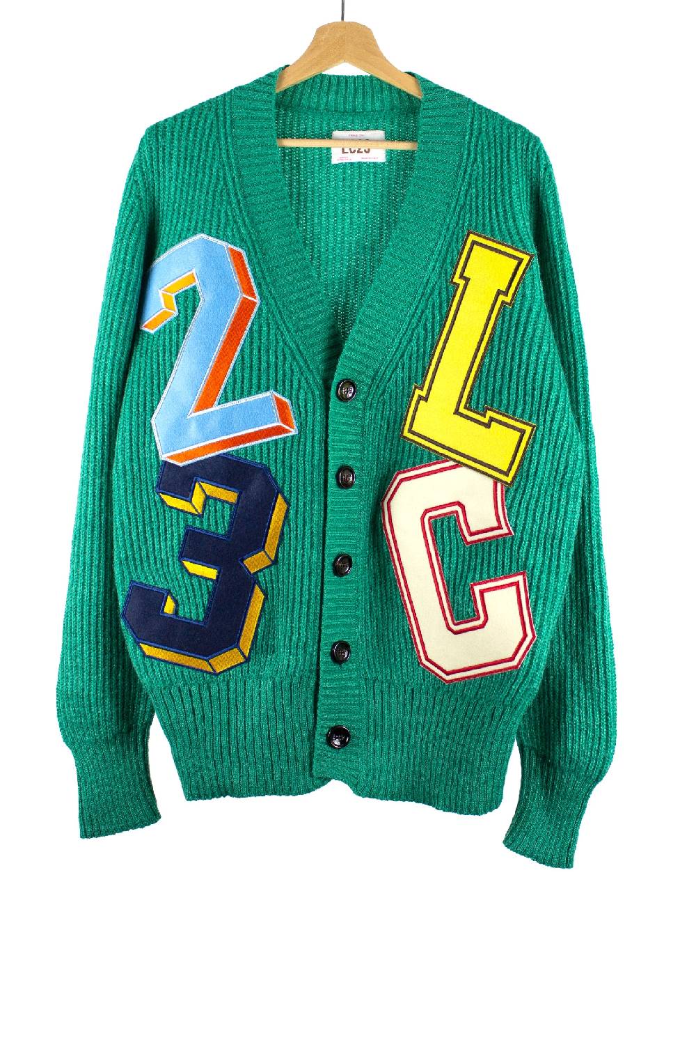 Lc23 Patch Cardigan Green
