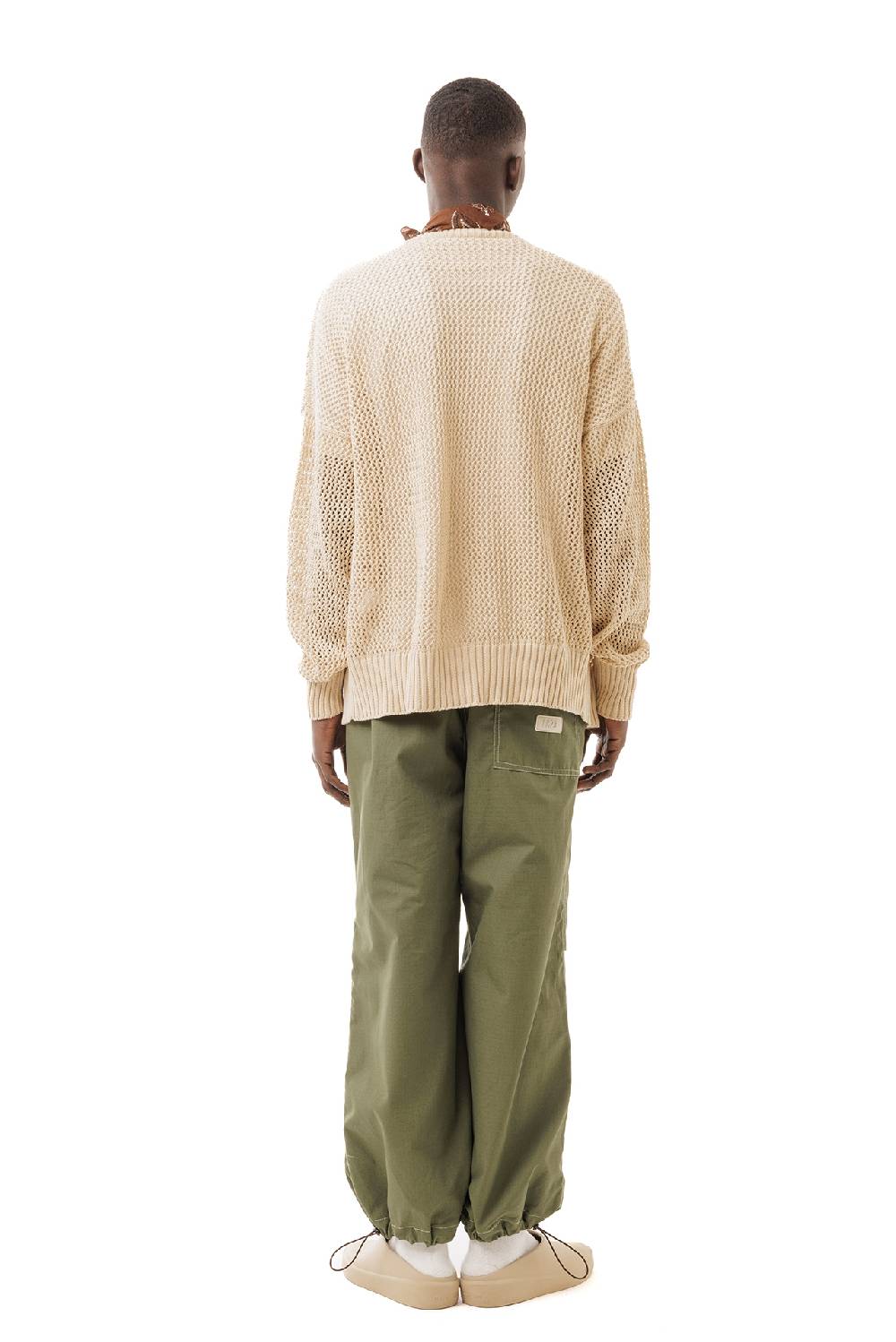 Lc23 Perforated Cardigan Beige