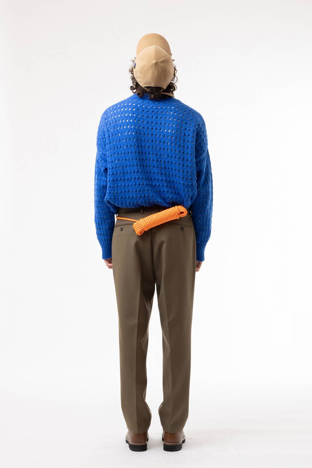 Lc23 Perforated Cardigan Blue