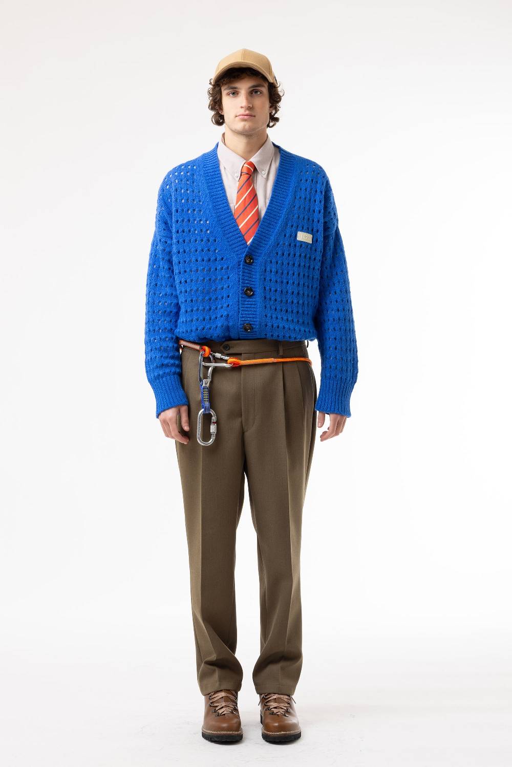 Lc23 Perforated Cardigan Blue