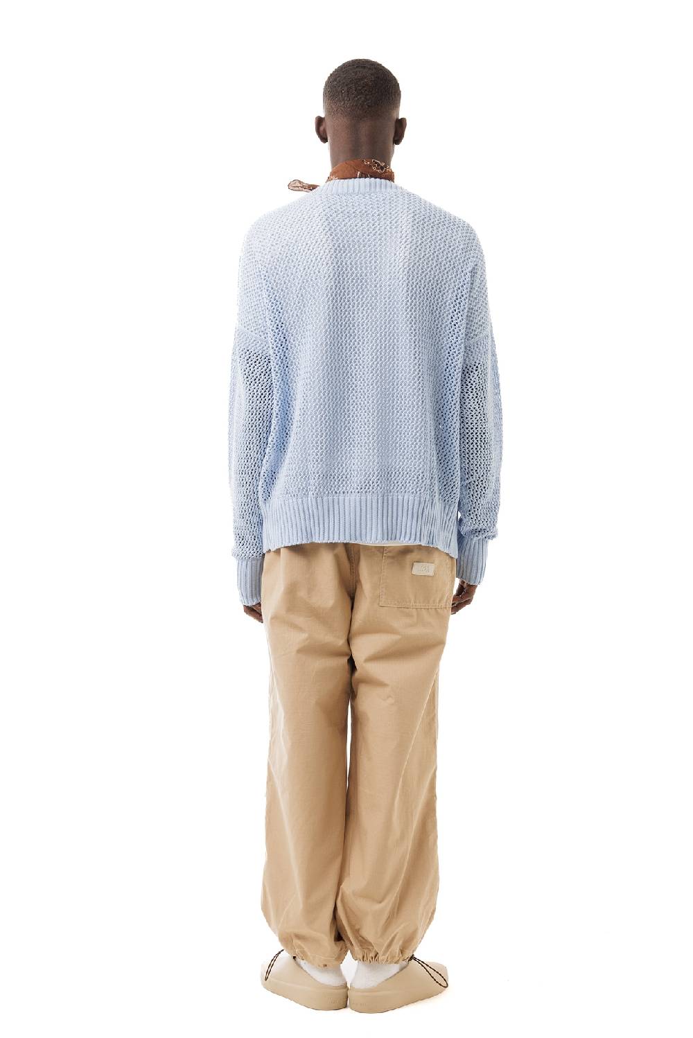 Lc23 Perforated Cardigan Pale Blue