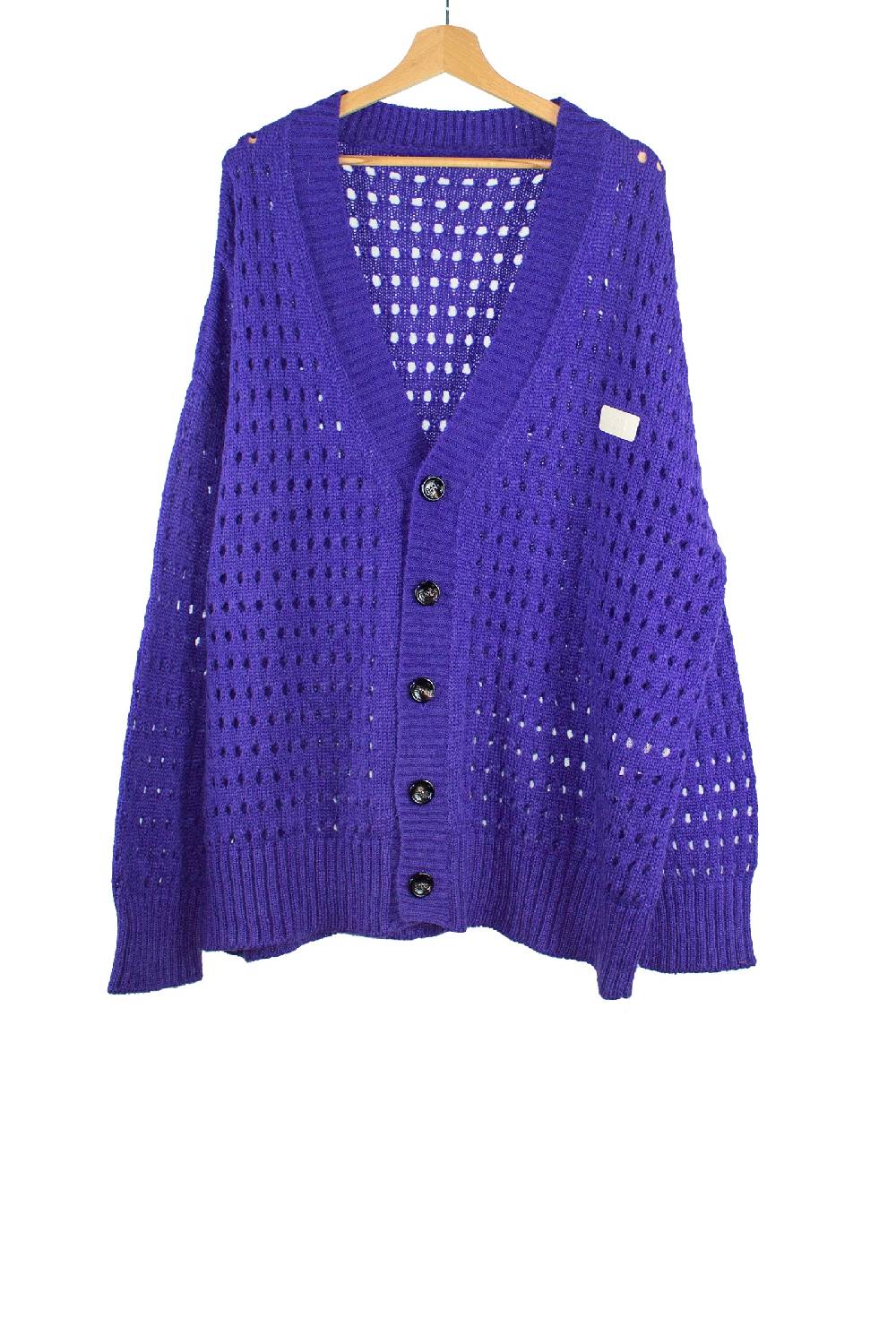 Lc23 Perforated Cardigan Purple