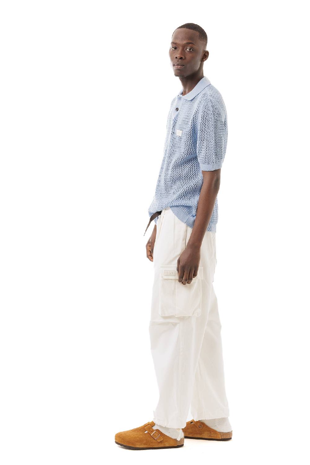 Lc23 Perforated Polo Pale Blue