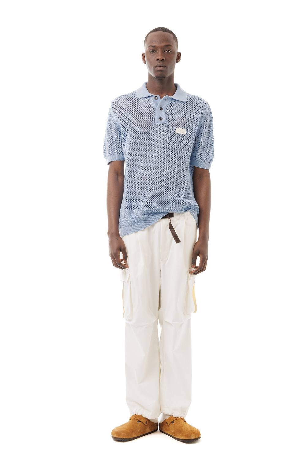 Lc23 Perforated Polo Pale Blue