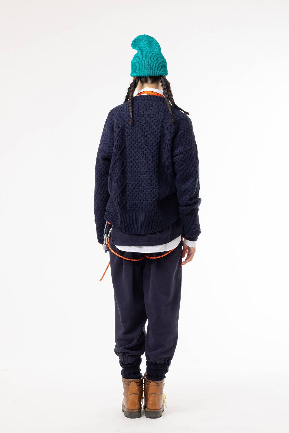 Lc23 Printed Irish Sweater Navy