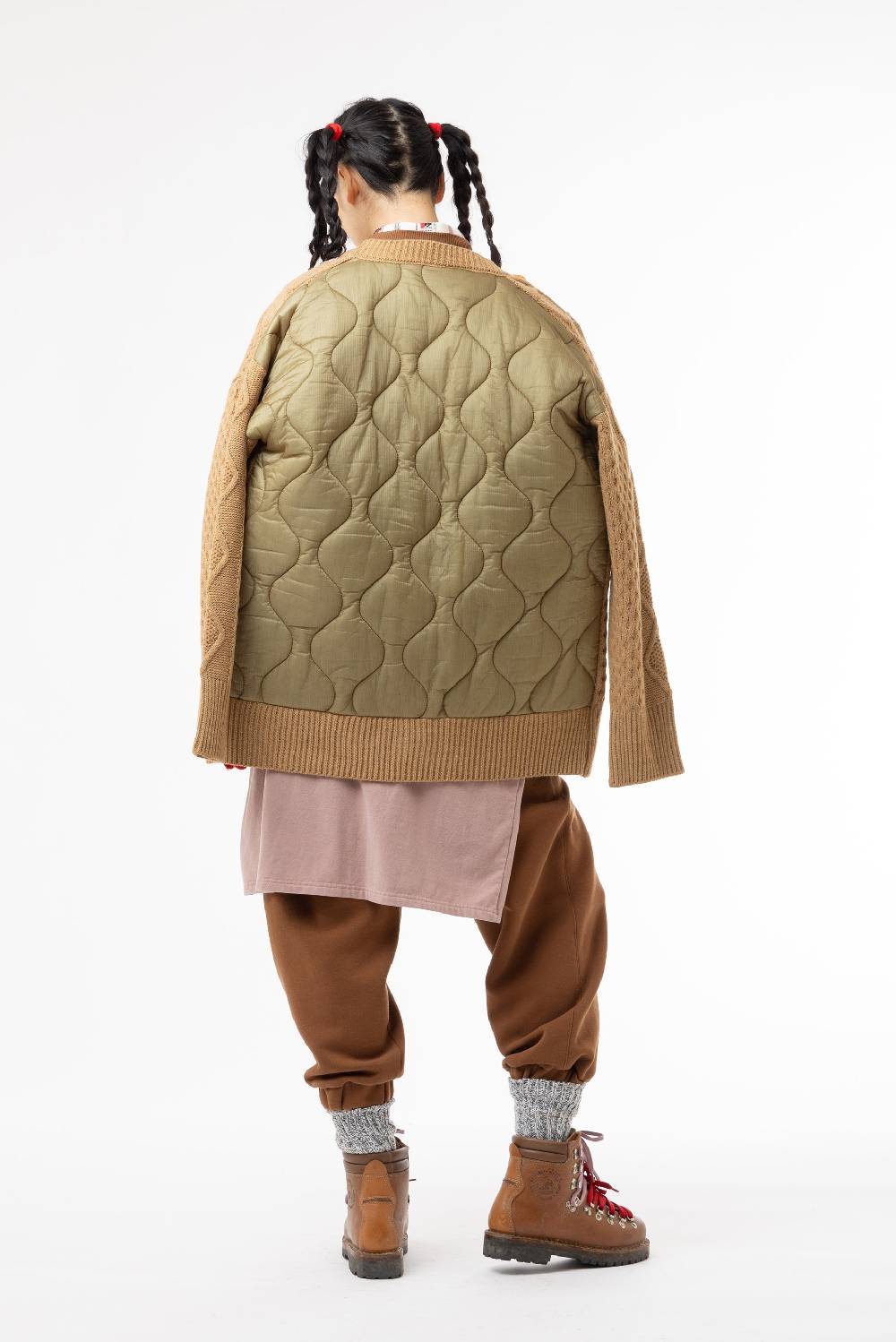 Lc23 Quilted Cardigan Camel