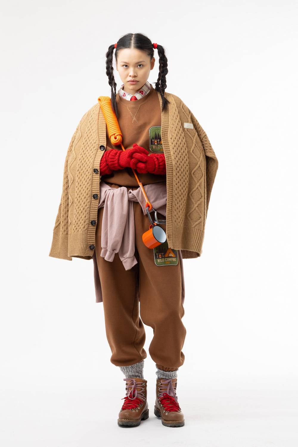 Lc23 Quilted Cardigan Camel