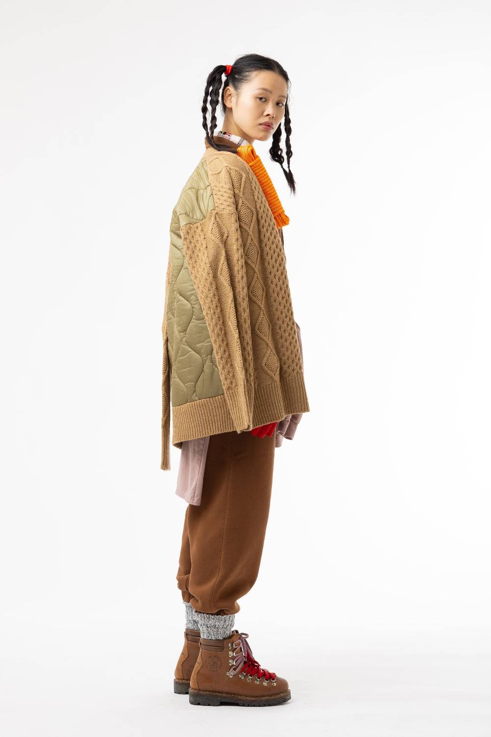 Lc23 Quilted Cardigan Camel