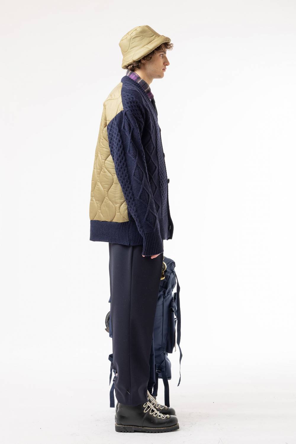 Lc23 Quilted Cardigan Navy