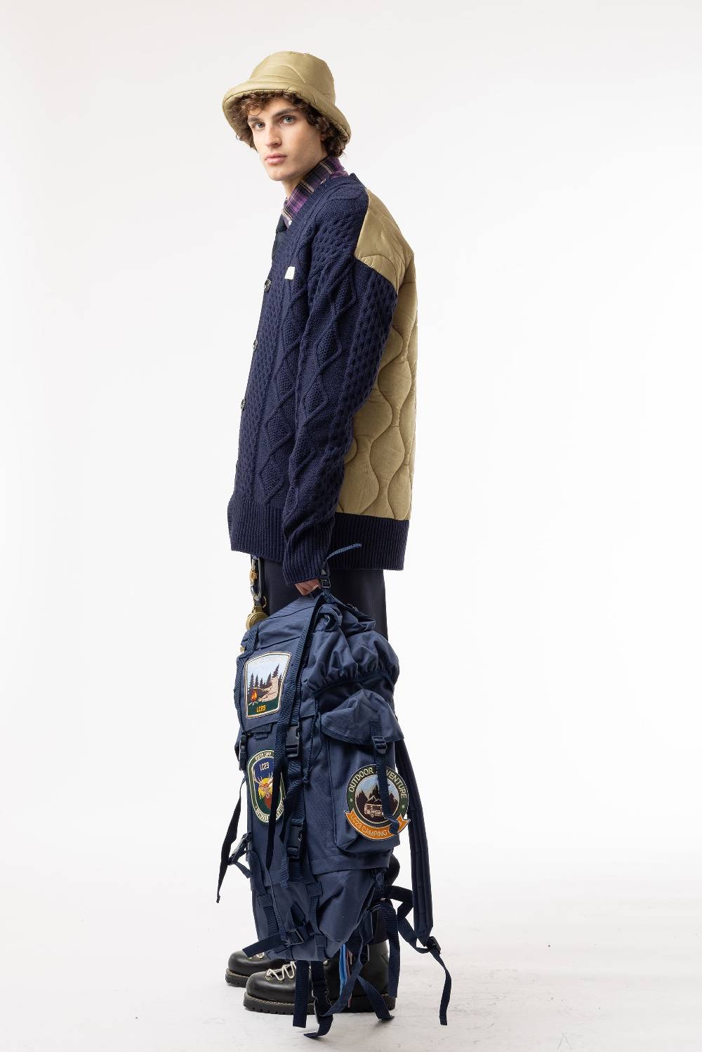 Lc23 Quilted Cardigan Navy