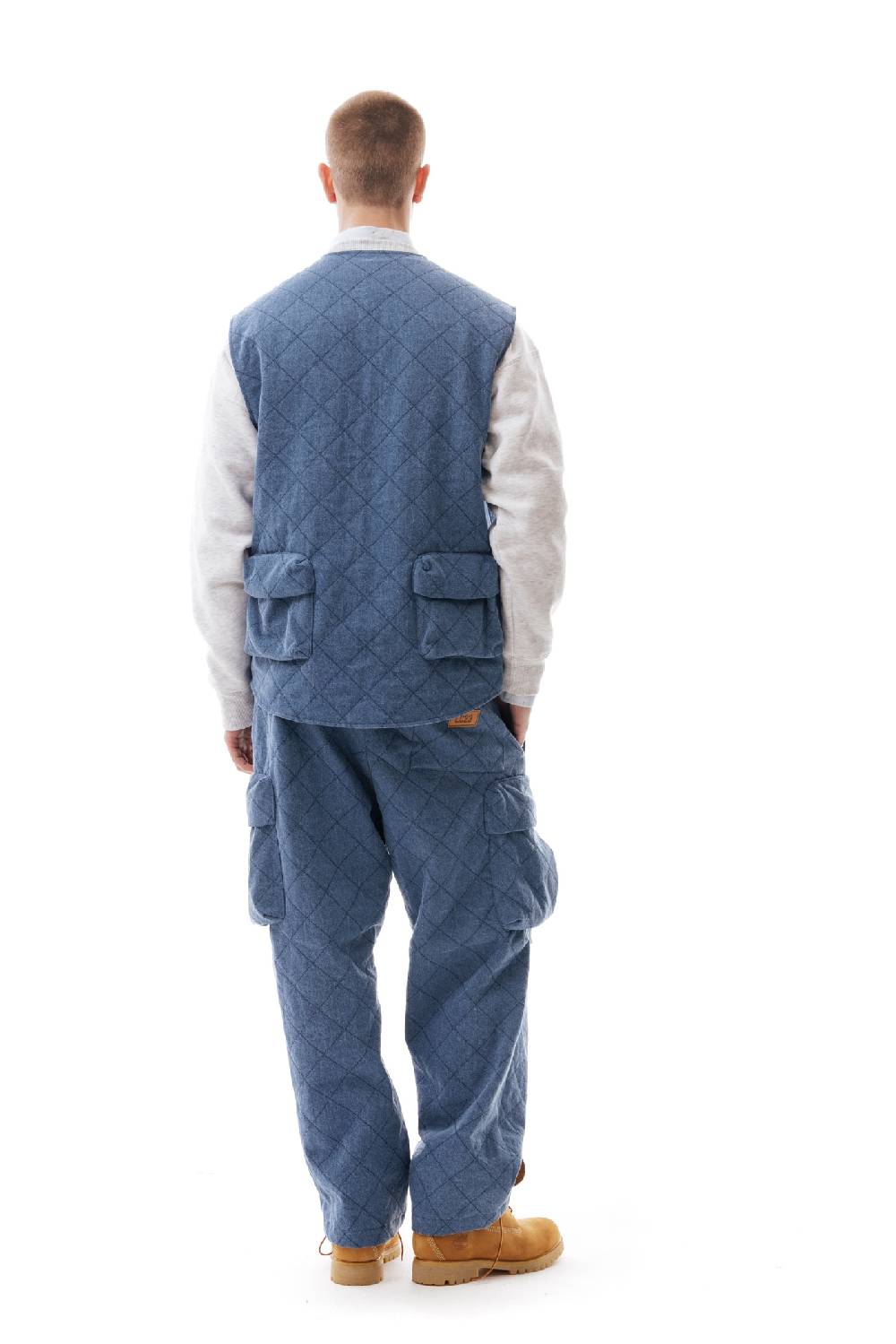 Lc23 Quilted Denim Multipocket Vest