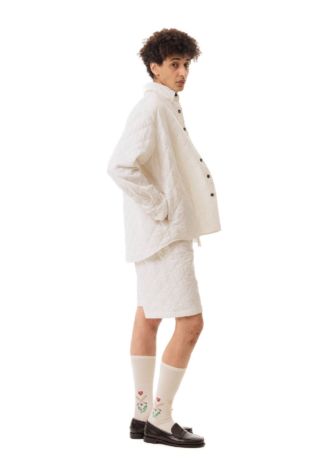 Lc23 Quilted Popeline Overshirt Cream