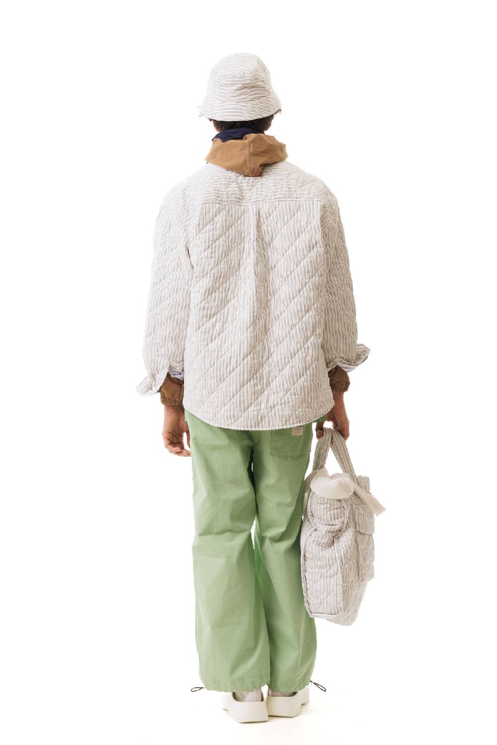 Lc23 Quilted Popeline Overshirt Cream-Black